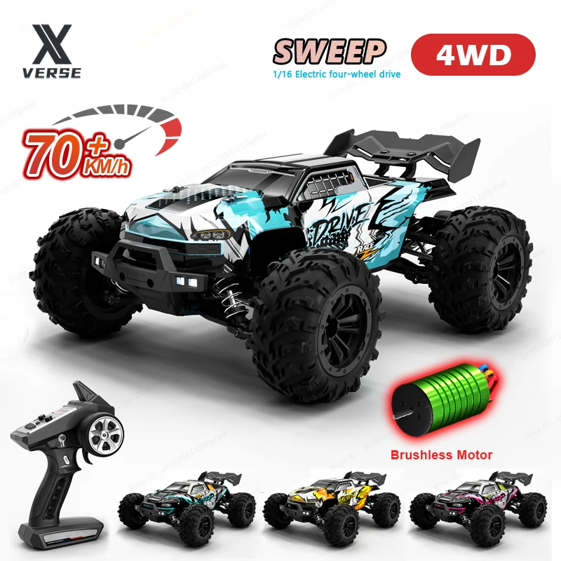 70km/h High Speed Remote Control Car With Led 2.4g Scale Lar