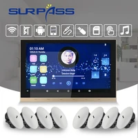 touch screen amplifier android system wifi bluetooth compatible fm audio rj45 hifi stereo sound 8x25 pa ceiling speaker combos