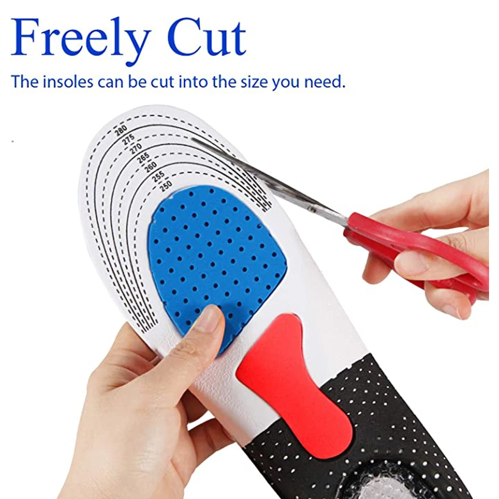 Silicone Sport Insoles for Shoes Men Women Orthotic Flat Feet Arch Support Breathable Running Cushion Orthopedic Gel Insoles