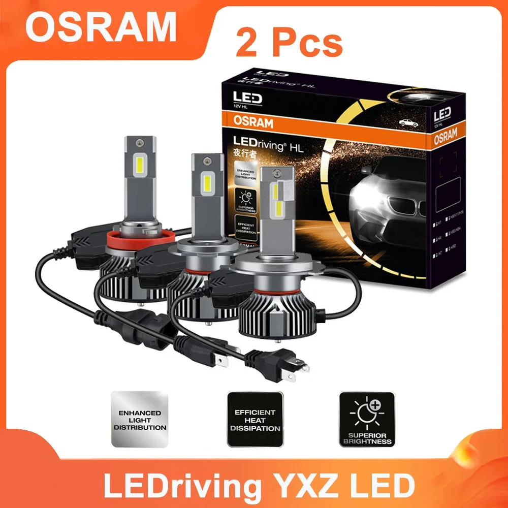 

OSRAM LEDriving YXZ LED H4 H7 Car Headlight 12V 45W 4500lm H1 H8 H11 H16 9012 9005 9006 HB3 HB4 HIR2 White LED 6000K Auto Lamps