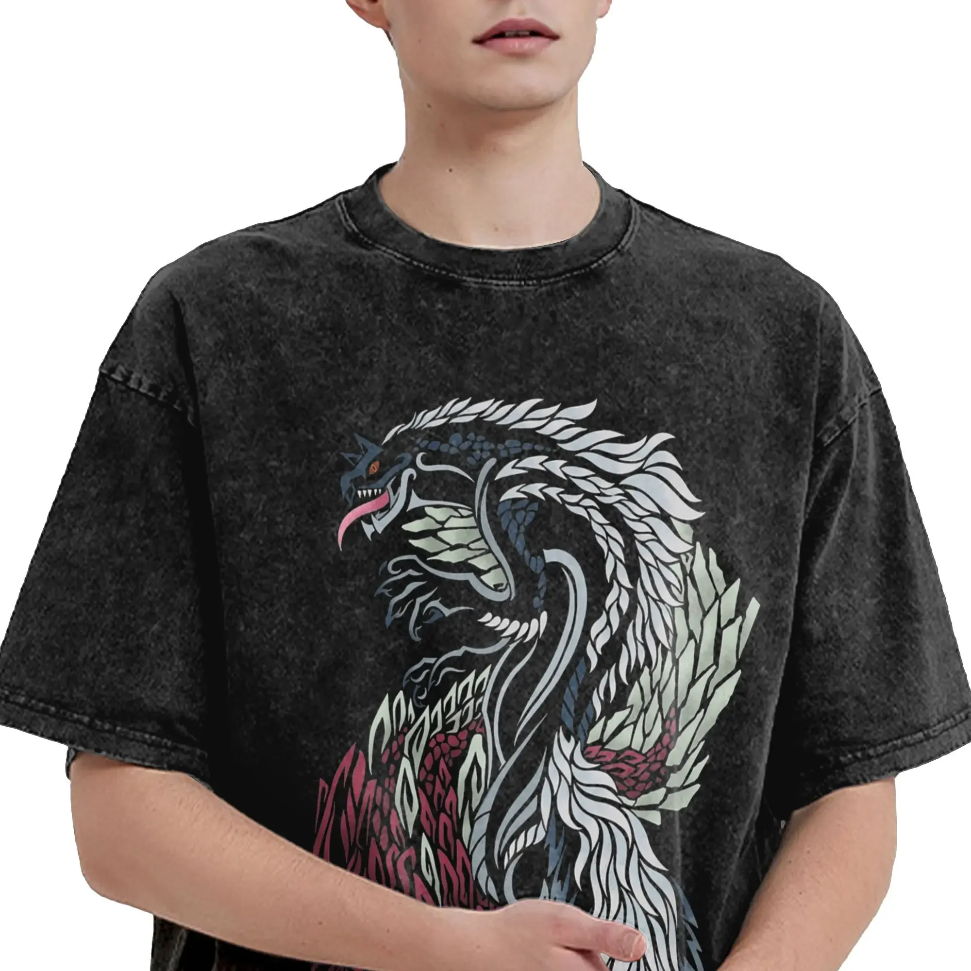 Мужские футболки Monster Hunter Wilds Tobi Кадачи Одогрена летние эстетические с короткими