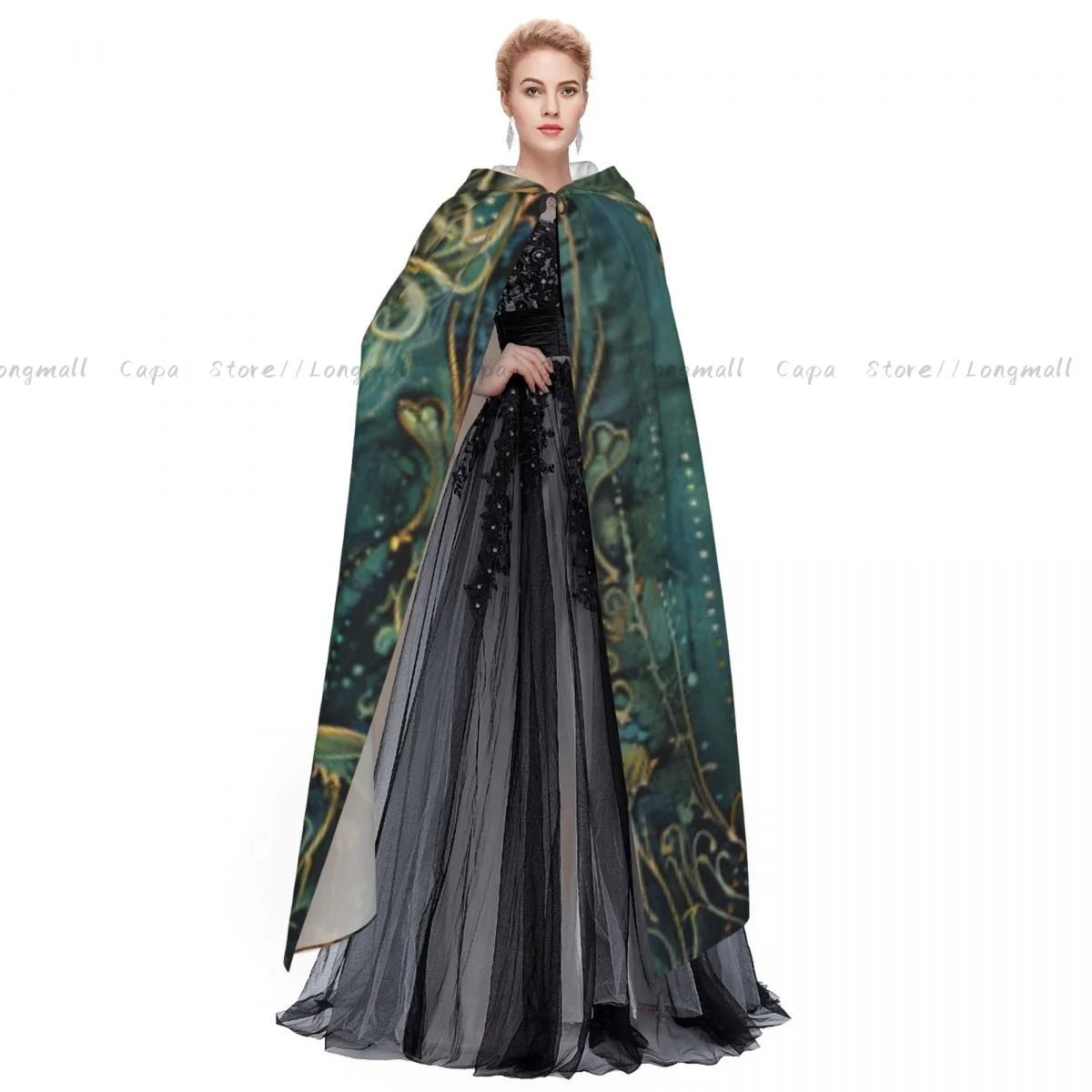 Плащ ведьмы красивая русалка с чашкой костюм для косплея на Хэллоуин плащ