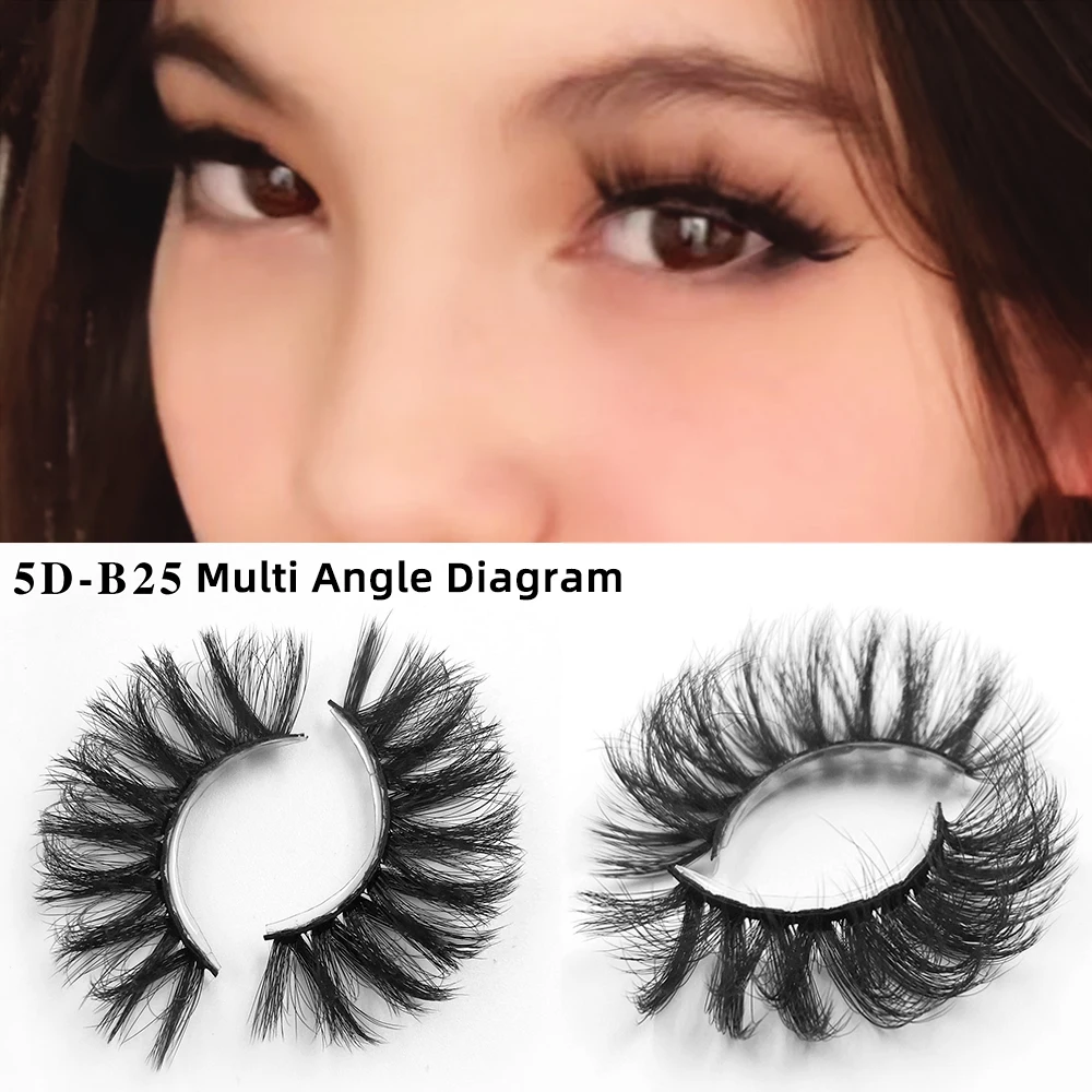 

Ресницы из искусственной норки 5D-B долговечные пушистые норковые ресницы драматический объем ресницы для наращивания толстые длинные ресн...