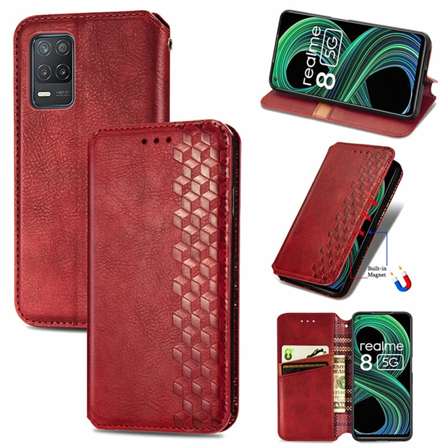

Realme 8i 9i 8 9 Pro Plus Flip Case for OPPO Realme GT Neo 2 2T 3 3T Leather Wallet Case Realme GT2 Pro C35 C31 C25 s C21y Cover