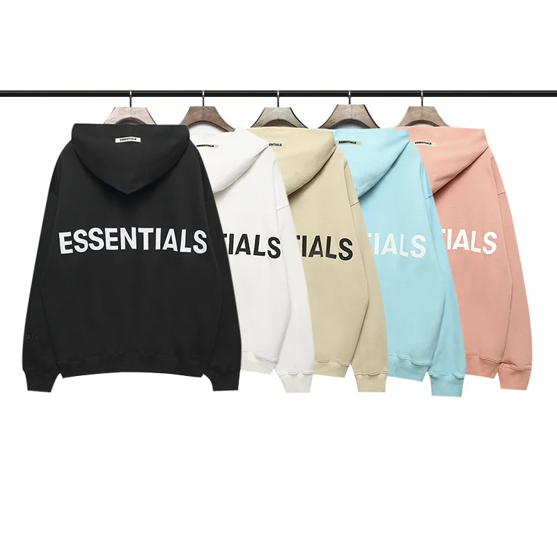 

2022 Best Version ESSENTIALS 1:1Brand Logo Printed Women Men Thin Hoodies Sweatshirts Hip Hop Streetwear Men Hoodie Tops