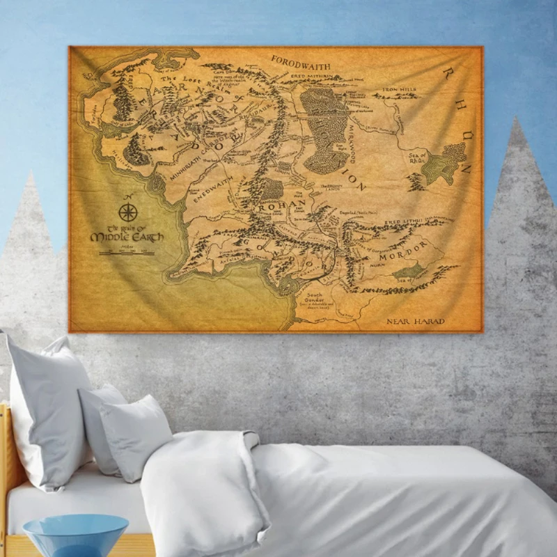 1 шт. кольца карта средней земли античное пиратское сокровище хиппи бохо Золотой