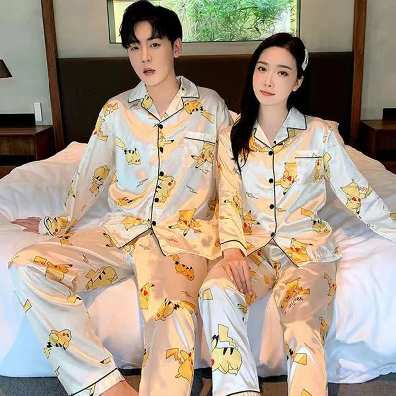 Lover Couple Pijama Spring Summer Homesuit for Men Women Long Pants Shorts Top Shirts Matching Pajamas Anime Japan Home Clothing