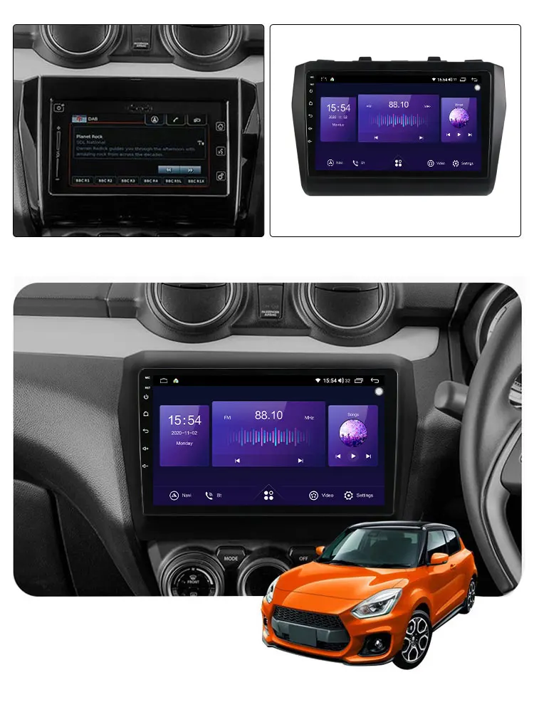 Автомобильный мультимедийный плеер 9 ''Octa core 8G 128G для Suzuki Swift 5 2016 2017 2018 2019 2020