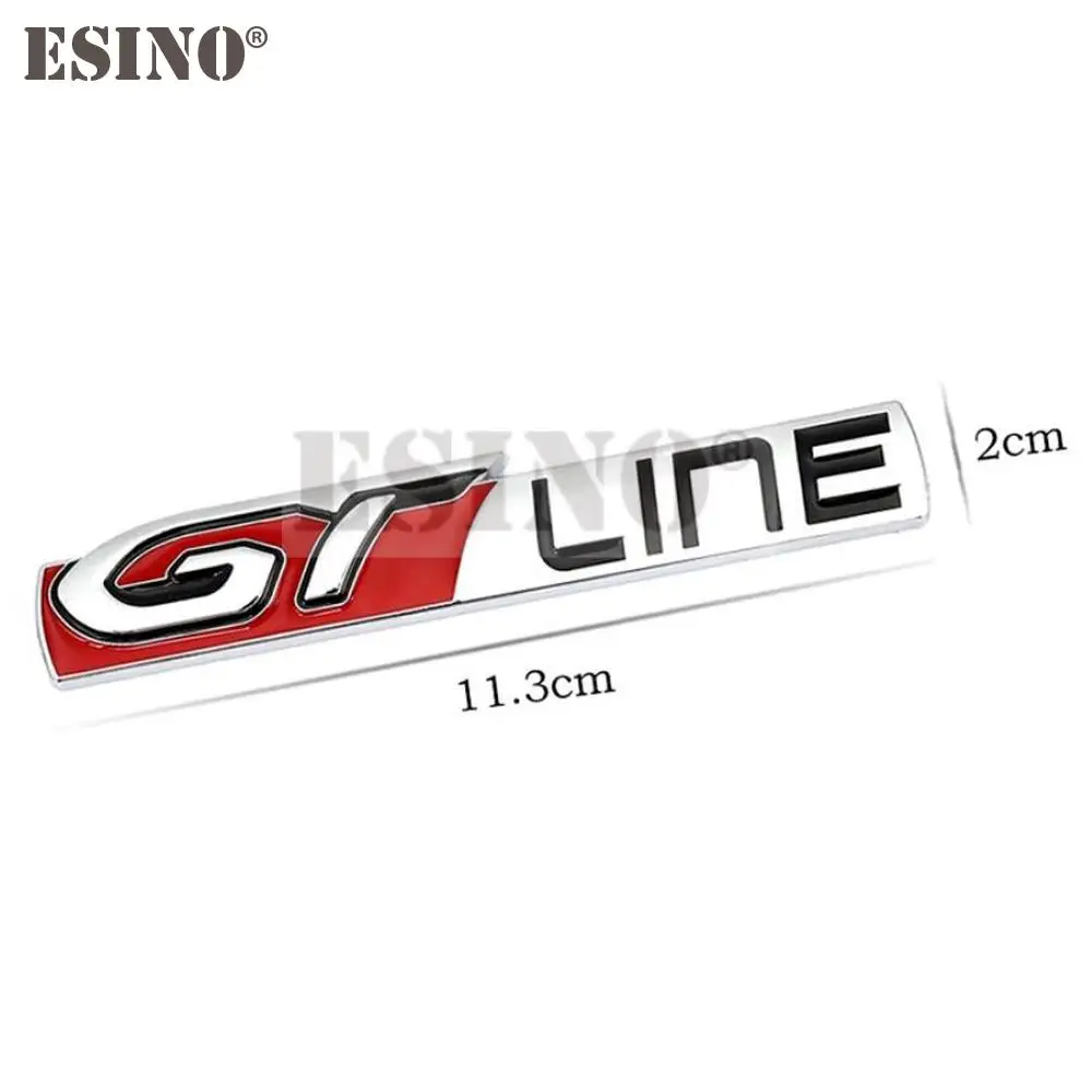 Автомобильный Стайлинг GT Line 3D металлическая хромированная эмблема из цинкового