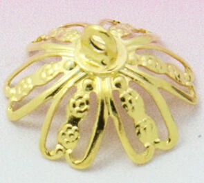 50pcs 15MM Six Flower Piece CAP CONNECTOR CLASP for DIY GLASS GLOBE VIALS&BOTTLES&BEAD Antique Bronze-Silver -Rose Gold Plated