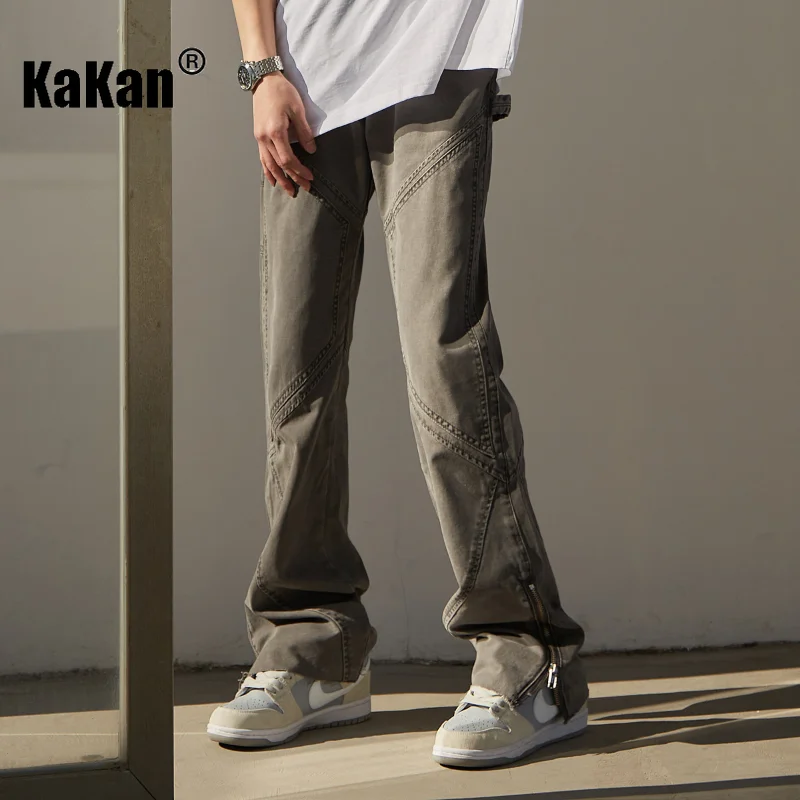 Kakan - European and American High Street Youth Tourism Wear Comfortable Jeans for Men, Micro Elastic Long Jeans K41-5170
