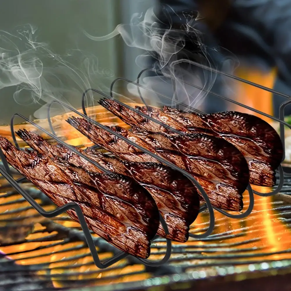 Ребристая стойка для готовки прочная ребристая из нержавеющей стали гриля