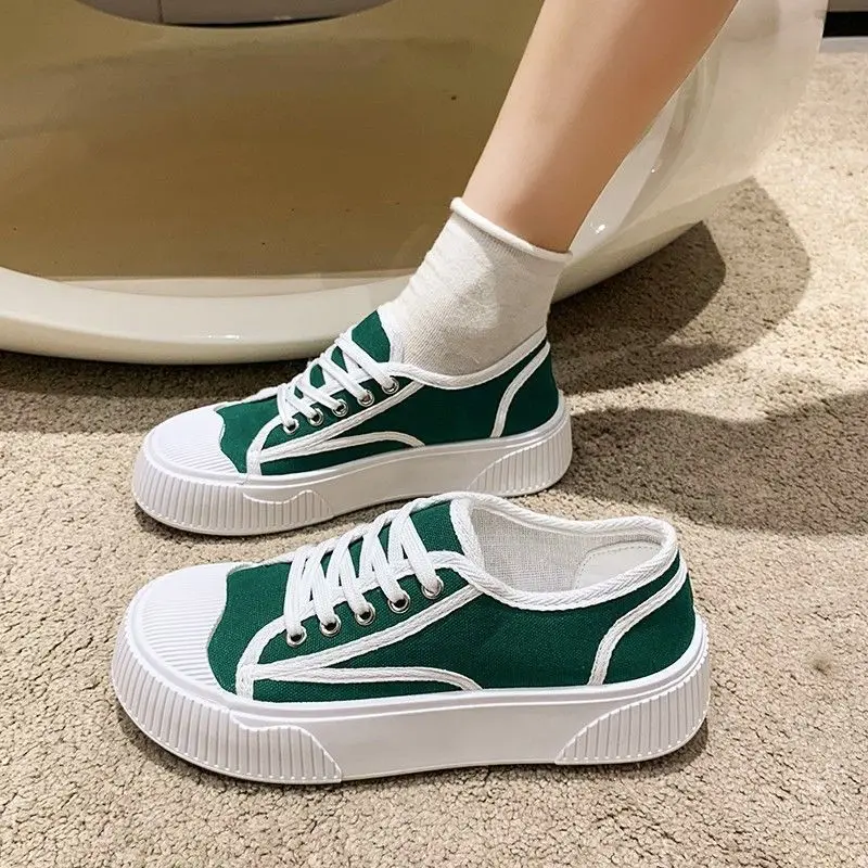 

Casual Woman Shoe Round Toe Female Footwear Wedge Basket 2022 Shallow Mouth Espadrilles Platform Dress Retro Small Sports Canvas