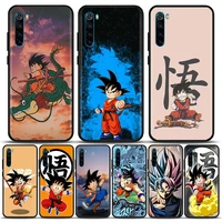 anime dragon ball son goku phone case for redmi note 7 8 8t 9 9s 9t 10 11 11s 11e pro plus 4g 5g silicone case bandai