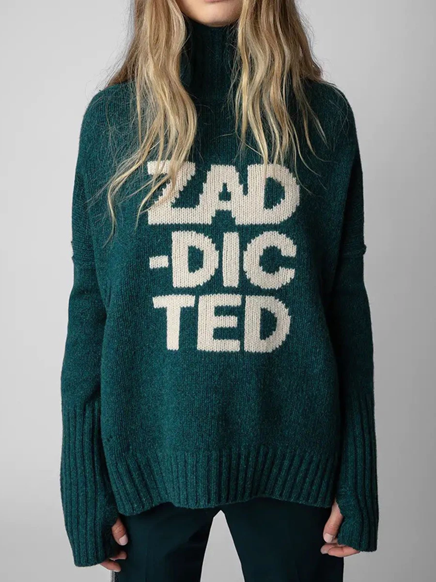 

Свитер женский демисезонный с воротником-хомутом, 2023