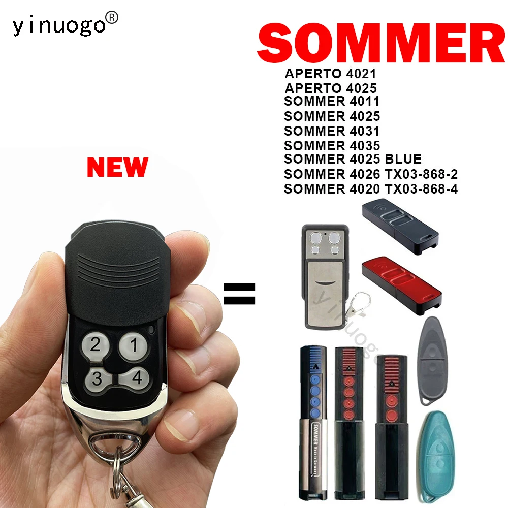 Pаспродажа Для SOMMER 4020 4025 4026 Φ дистанционное управление 868mhz Sommer TX03-868-4 дверь гаража дистанционное управление