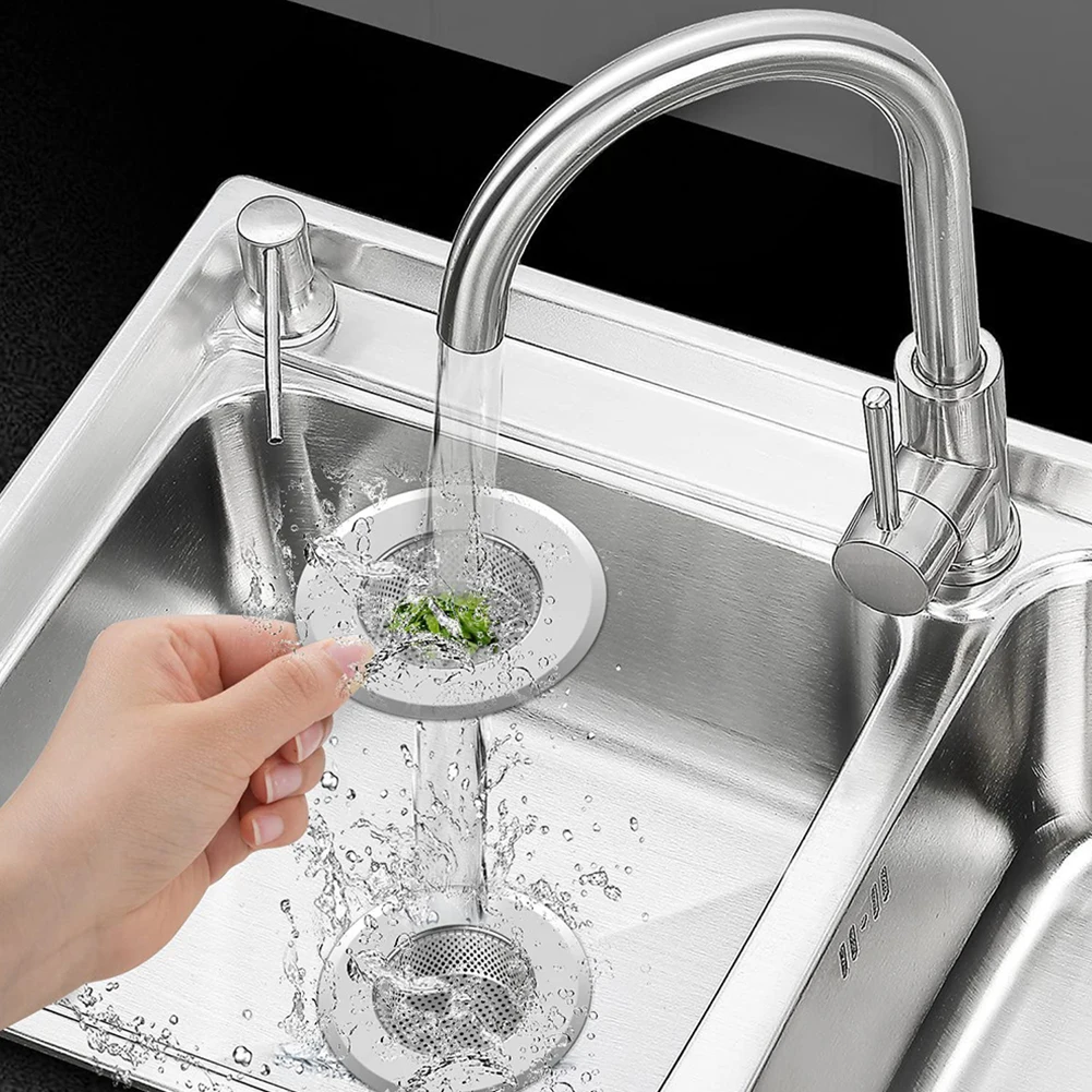 

Kitchen Water Sink Filter Sink Mesh Strainer Kitchen Tool Stainless Steel Bathroom Floor Drain Cover Shower Hair Catche Stopper