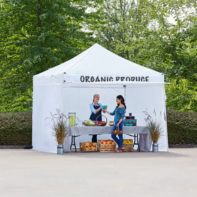 

10' x 10' White Commercial with Sidewalls