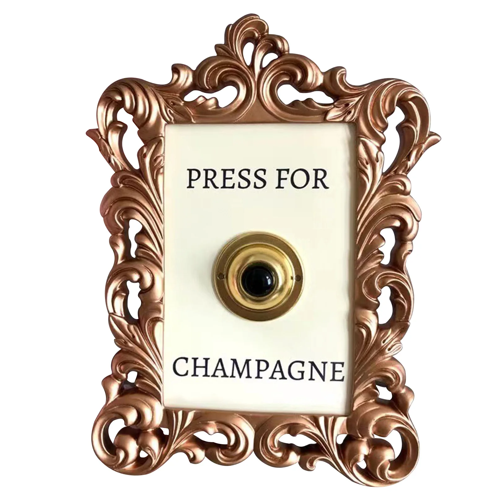 

Украшение дверного звонка, быстрая установка, кольцо, тема шампанского, декоративный металлический золотой и Белый окрашенный полирезинов...