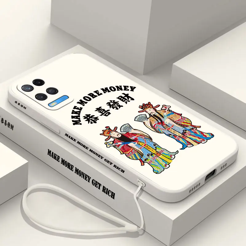 

God of Wealth Phone Case For OPPO A54 A74 A57 A96 A95 A94 A76 A72 A36 A95 A5 A15 A15S A16 A16K A9 A5 2020 Reno 8 7 6 5 F9 4G 5G