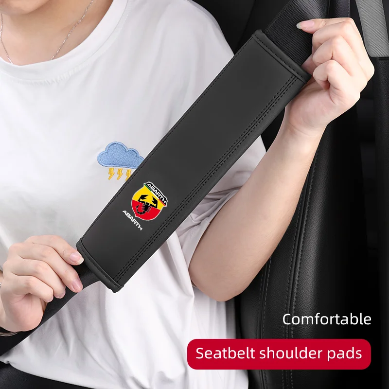 

2pcs Safety Belt Shoulder Protector Car Seat Belt Cover For Fiat Grande Punto Abarth Tipo Stilo Ducato Palio 500x Bravo Linea