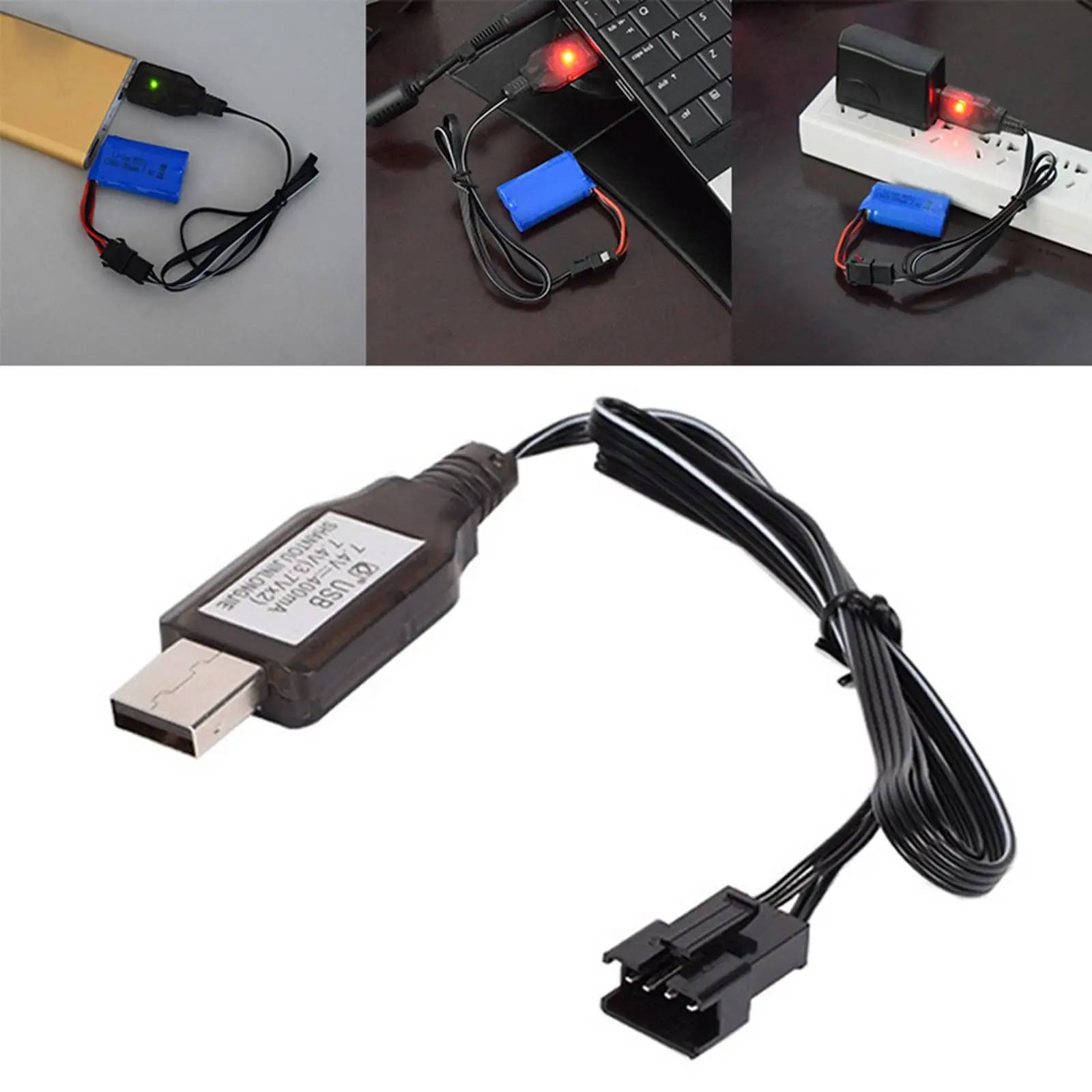 7 4 В USB-кабель для зарядки защита от короткого замыкания 4-контактная батарея LI Po 5