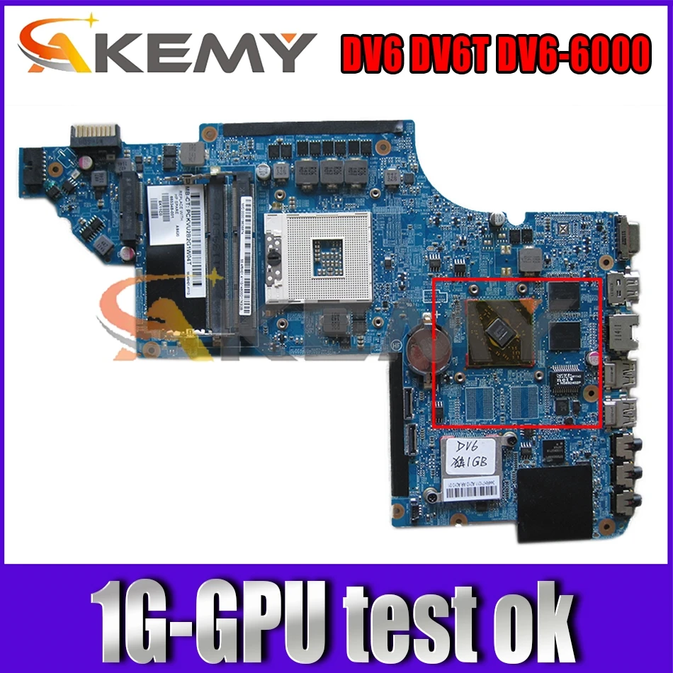

For HP Pavilion DV6 DV6T DV6-6000 Laptop Motherboard 659998-001 641487-001 659147-001 665348-001 With 1G-GPU 100% Fully Tested