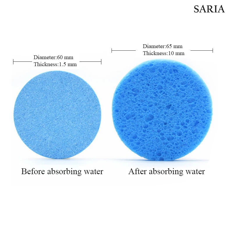 2 шт. мягкая круглая целлюлозная губка для снятия макияжа |