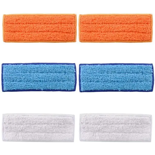 

6PCS Wet/Dry/Damp Mopping Pads Washable Reusable Robot Cleaner Microfiber Sweeping Mop Replacement For IRobot Braava Jet 240 241