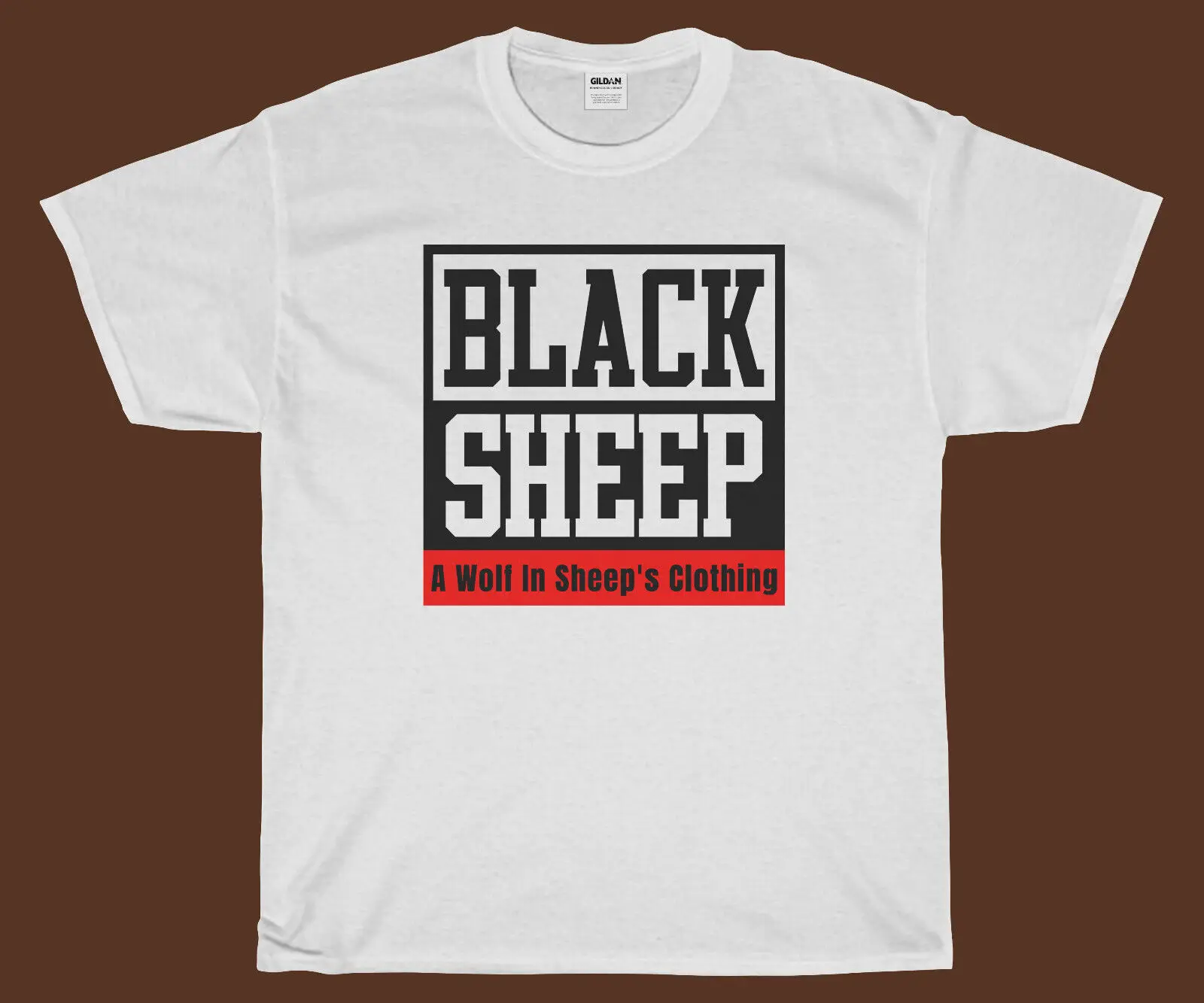 Футболка с изображением черной Овцы волка в овчине размер от S до 2XL