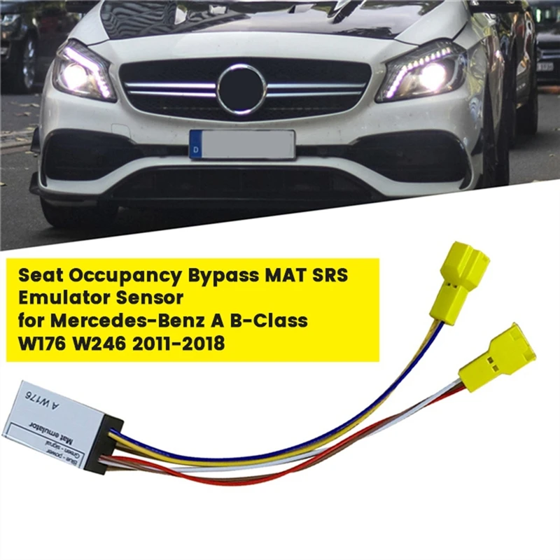 Коврик для обхода сидений автомобиля Эмулятор датчика SRS Mercedes-Benz A B-Class W176 W246 2011-2018
