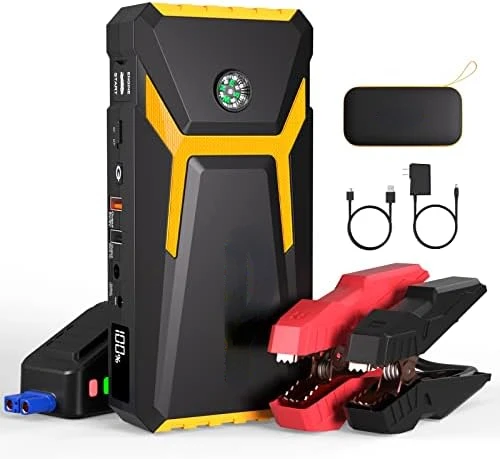 

V8 Jump Starter, 2000A Peak for Up 8L Gas and 6L Diesel Engines, Car Charger Jump Starters 12V Auto Lithium Booster Pack, Port