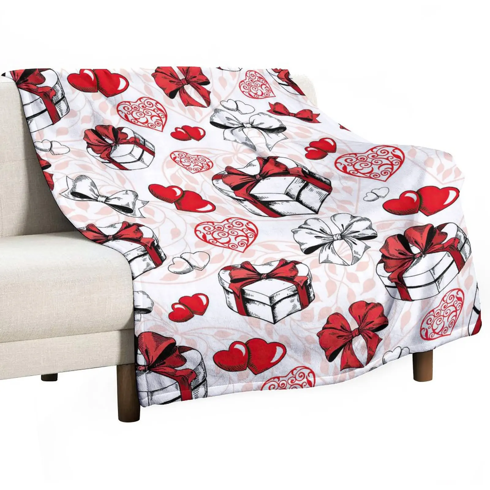 

Throw Blankets Cozy Lightweight Decorative Blanket for Women Men Teens Kids Fabric Flannel Blanket Valentine's Day Gifts