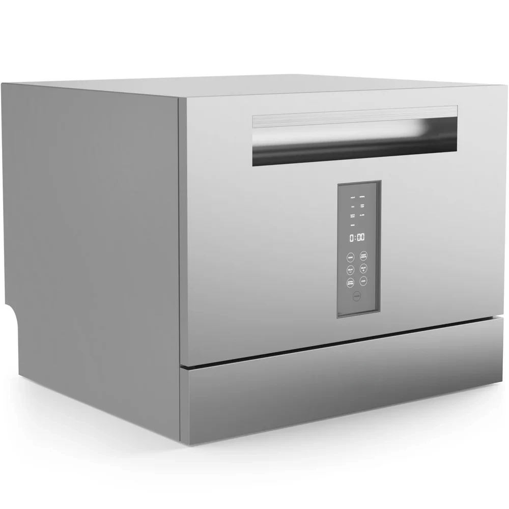 

Countertop Dishwasher with 6 Place Settings - Energy with 7 Programs - with , Cup , and Basket - Ideal for Small Apartments,