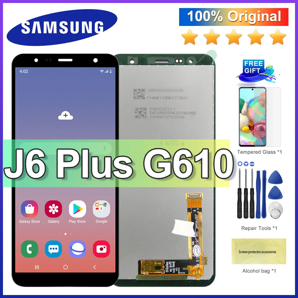 

ЖК-дисплей для Samsung Galaxy J6/J610/J610F/J610FN 6,0 '', сменный ЖК-экран для Samsung J6 plus, дисплей, оригинал