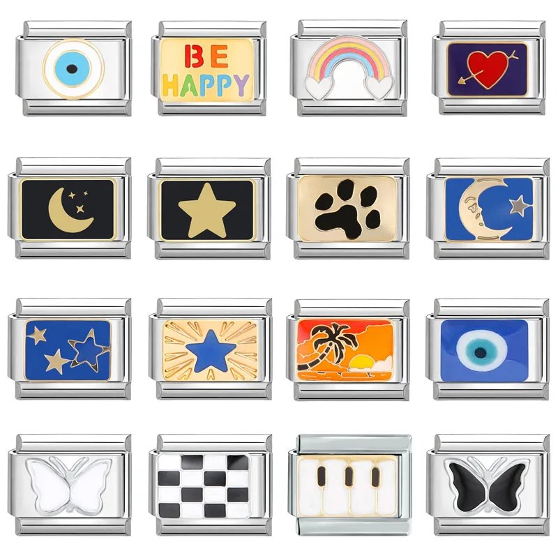 Браслет-цепочка из нержавеющей стали с сердечками