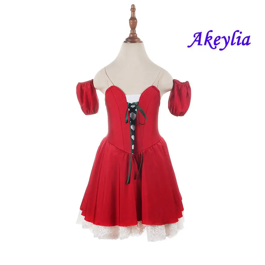 Cipollino Professional Ballet Costume for baby cute Girls Burgundy Dance Competition Tutu Dress Romantic 6 layers JNBL152
