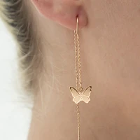 delysia king new european and american butterfly earrings creative retro simple alloy metal earrings