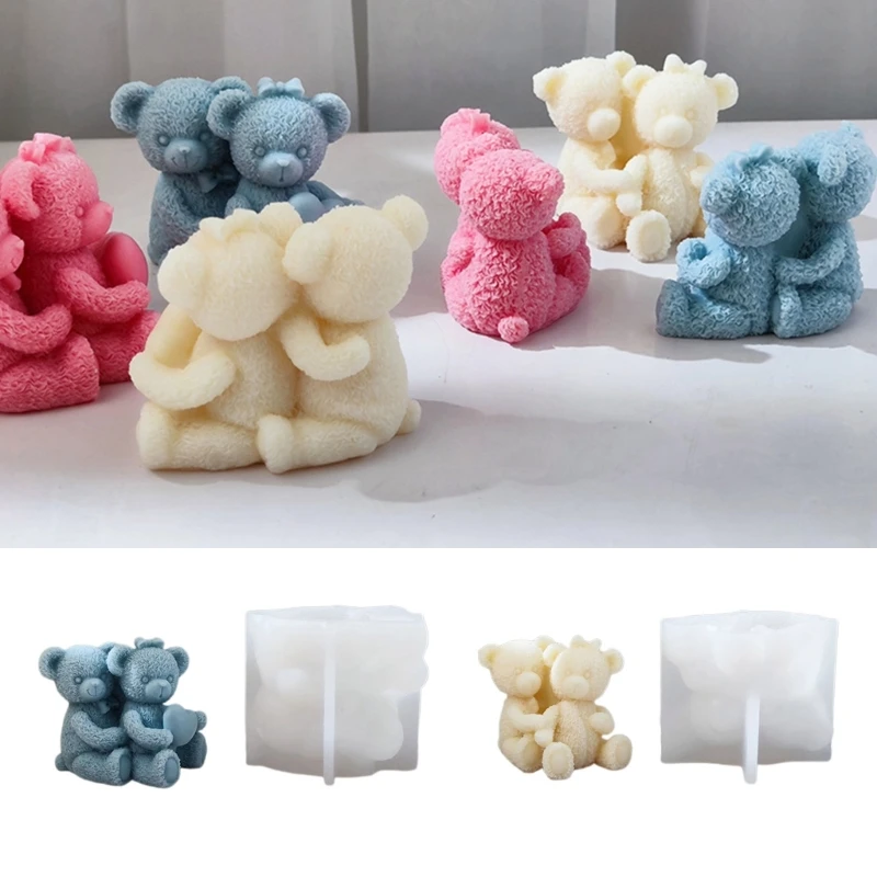 

Little Lovers Bear Decoration Candle Silicone Mold Resin Epoxy Craft Clay Craft