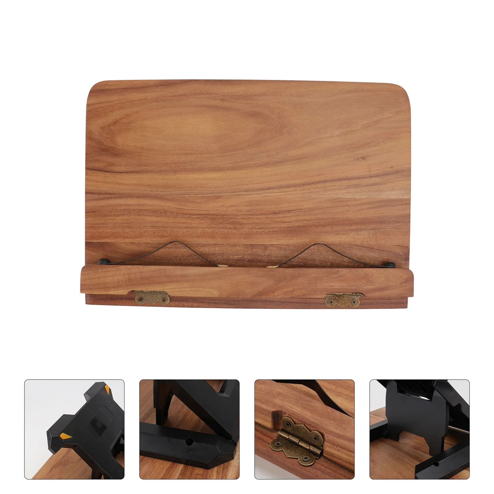 

Book Stand Holder Wooden Wood Desk Reading Clips Prayer Religious Tray Display Bamboo Page Bookstand Foldable Rack Kitchen