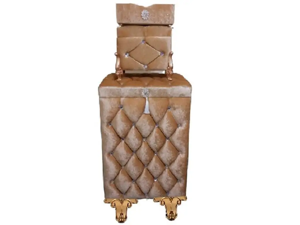 

Dowries Quilted Aysla With Pearls 3 Pcs Dirty Basket Team Cappucino