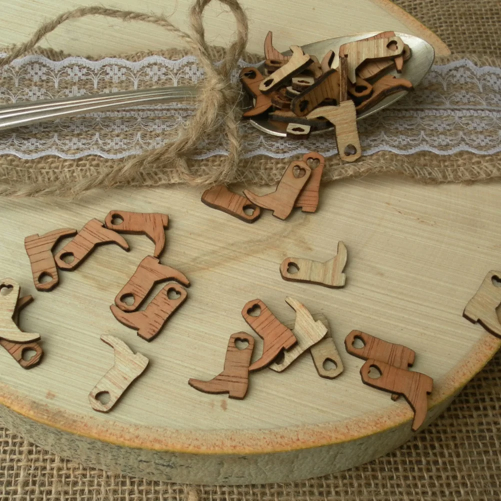 

Cowboy Boot Wood Wooden Boots Western Crafts Tablewedding Decor Craft Ornament Gift Pieces Cutout Tag Cutoutsscatter Tabletop