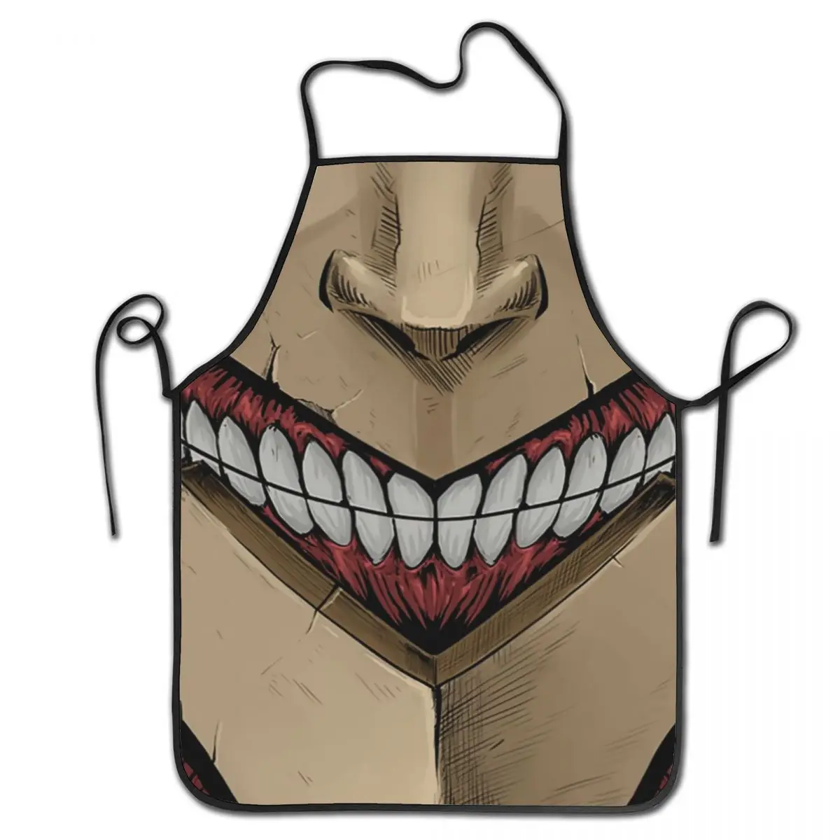 

Фартук унисекс с изображением лица из бронированного титана, фартук для взрослых, женщин, мужчин, шеф-повара, кухня, кухня, готовка, атака на ...