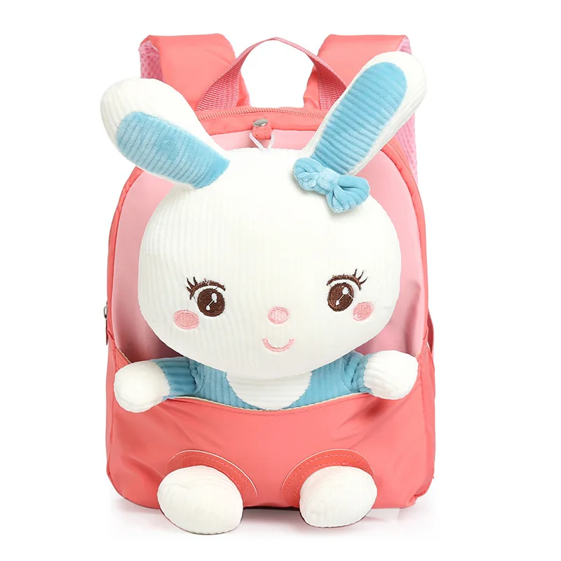 Kindergarten Schoolbag 2021 Autumn and Winter New Doll Plush Backpack Cartoon Rabbit Male and Female Babies Children's Backpacks