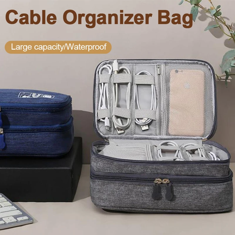 

Bag Cable Hard Bag Travel Waterproof Portable Data Digital Protection Storage Pouch Organizer Electronic Disk Line Storage