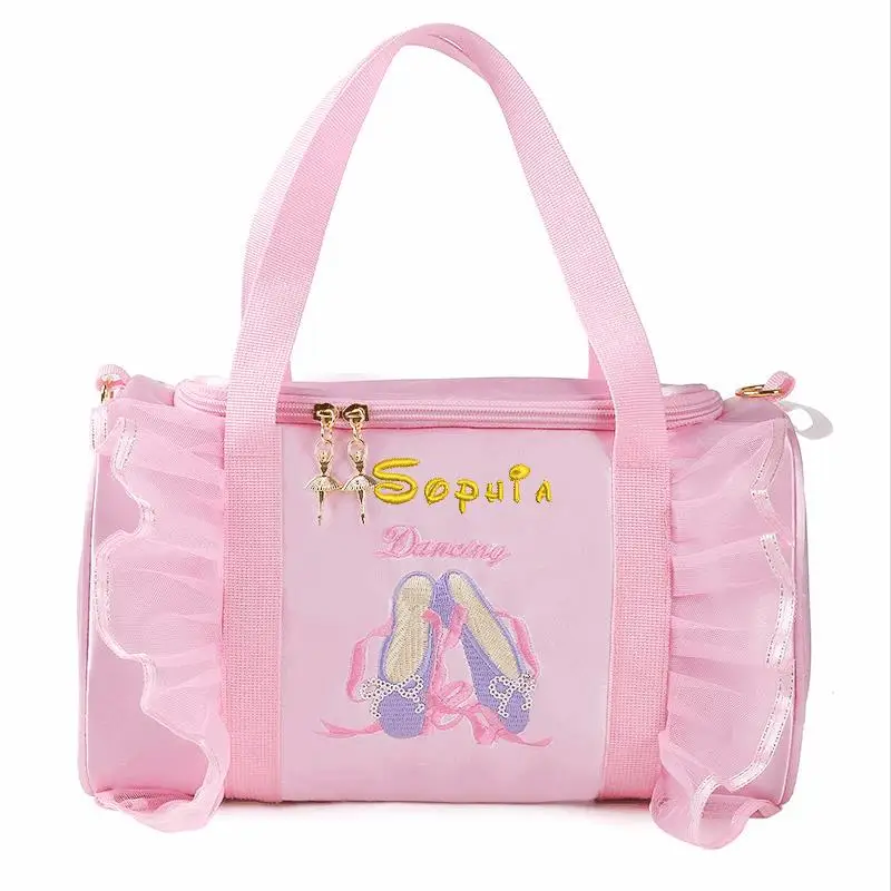 Personalized Embroidered Girls Dance Bag Pink Duffle Bag Custom Name Dance Bag Dance Bags for Girls