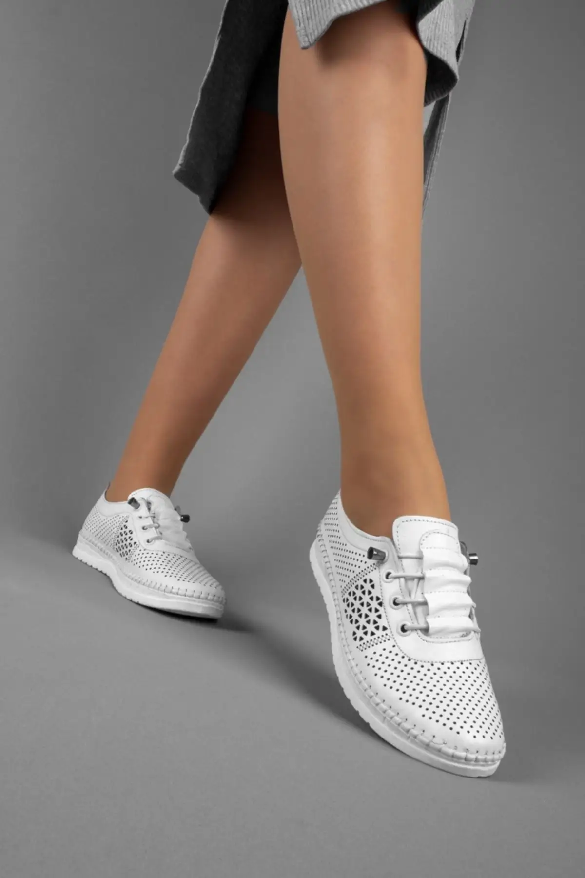 

Туфли женские из натуральной кожи, плоская подошва, Повседневная летняя обувь, белый цвет