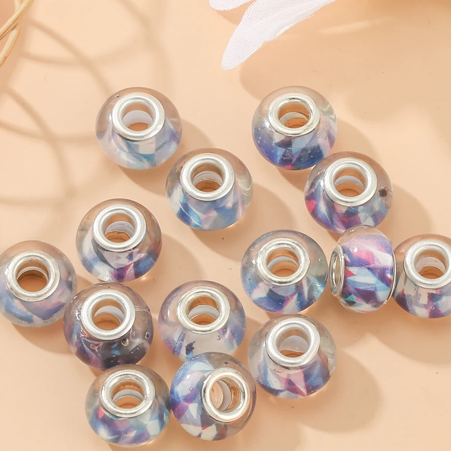 SEIALOY 2Pcs/lot New Seven Colors Rainbow Beads Charm Fit Original Brands Beaded Bracelets Bangle For Women Men Girls | Украшения и