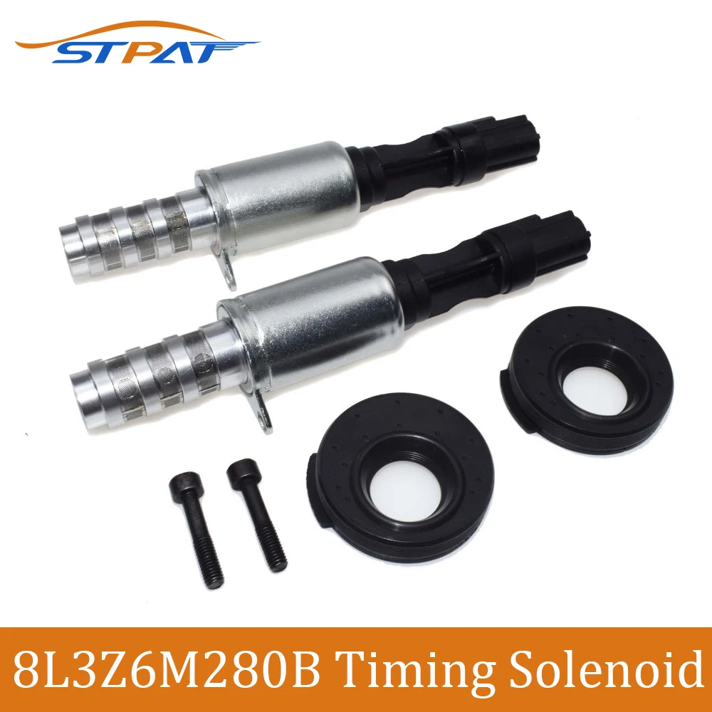STPAT 2PCS New VCT Camshaft Timing Solenoid Valve 8L3Z6M280B for Ford F-150 Expedition for Lincoln for Mercury 3L3Z6C535AA
