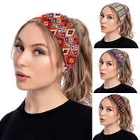 headband ethnic style pattern wide brimmed headband ladies headdress can be customized